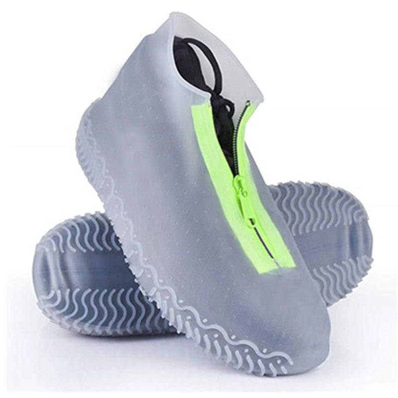 כיסויי נעלי סיליקון עמיד למים עם רוכסן לגברים ולנשים - מונע החלקה וניתן לשימוש חוזר