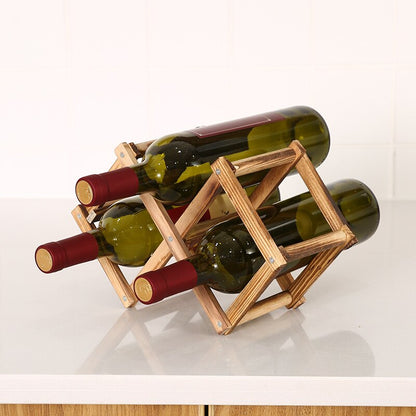 מדף איכותי ניתן לקיפול לאחסון בקבוקי יין